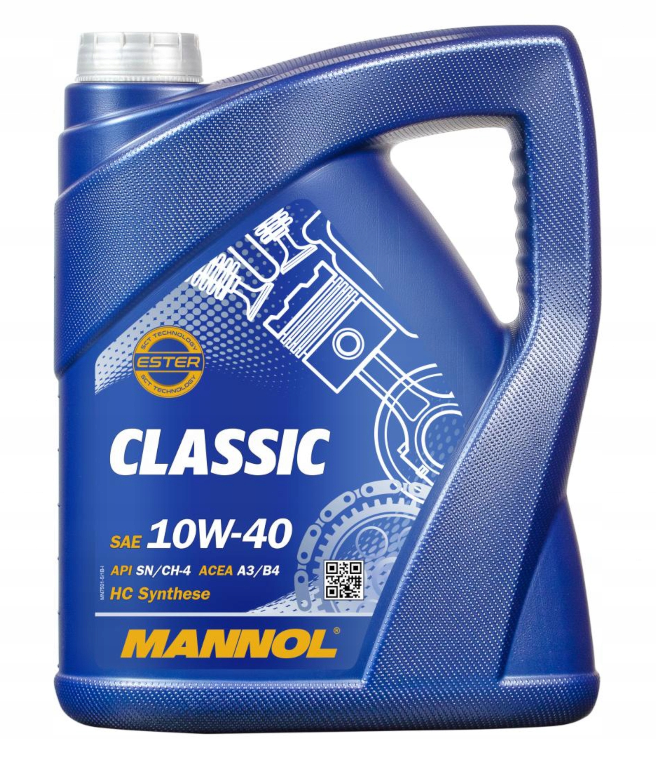 Mannol Classic 10W-40 5L – polosyntetický motorový olej pre benzínové a preplňované motory